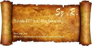Szakáts Rajmund névjegykártya